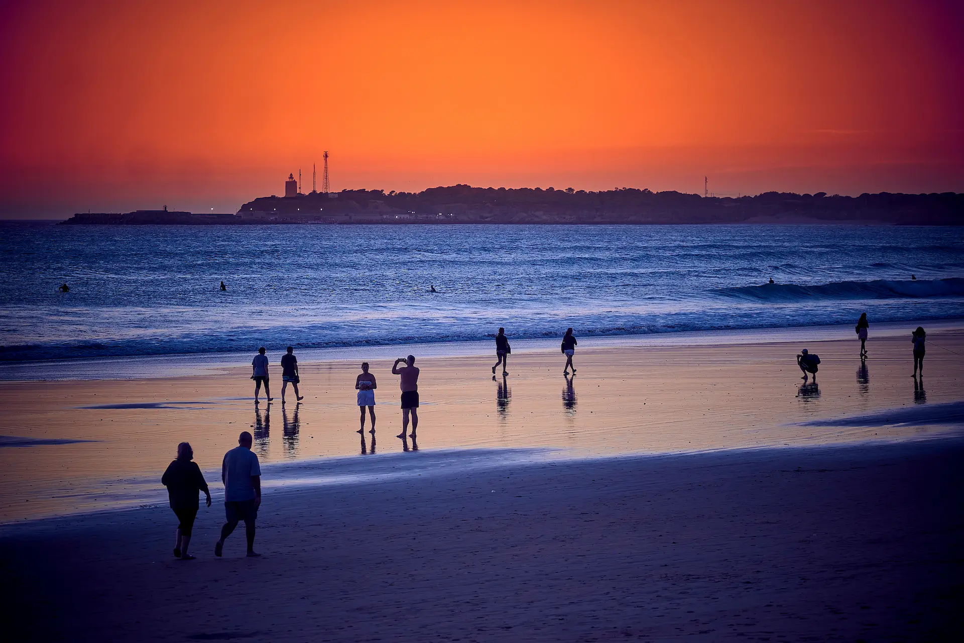 Atardecer en Conil de la Frontera fotografiado por Julio González